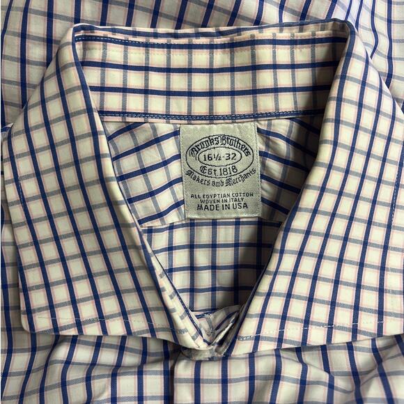 Brooks Brothers Mens Bottom Down Shirt All Egyptian Cotton Made In USA Size 16.5 - Picture 3 of 5
